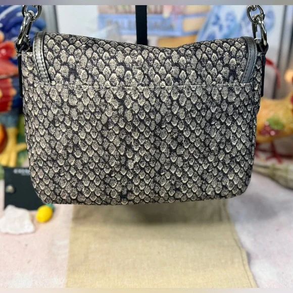 Coach Taylor Snake Print Flap Crossbody - Picture 2 of 12